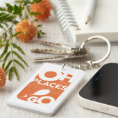 行くぞ!オレンジ書体 キーホルダー (正面右)