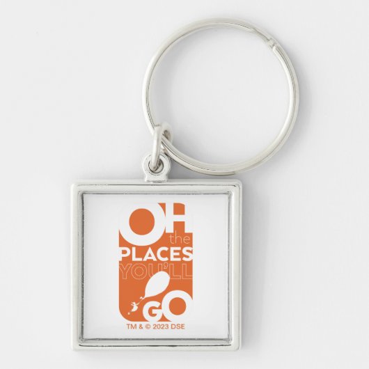 行くぞ！オレンジ書体 キーホルダー (正面)