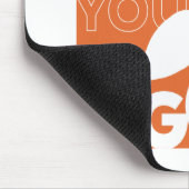 行くぞ！オレンジ書体 マウスパッド (コーナー)