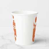 行くぞ！オレンジ書体 紙コップ (右)