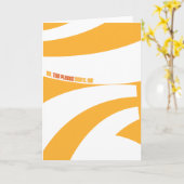 行くぞ！オレンジ色の渦巻き カード (黄色い花)