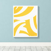 行くぞ！オレンジ色の渦巻き キャンバスプリント (インサイチュ (ウッドフロア))