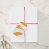 行くぞ！オレンジ色の渦巻き ギフトタグ (より糸付き)