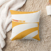 行くぞ！オレンジ色の渦巻き クッション (ブランケット)