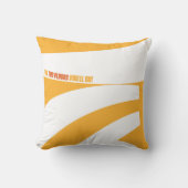 行くぞ！オレンジ色の渦巻き クッション (正面)