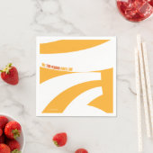 行くぞ！オレンジ色の渦巻き スタンダードカクテルナプキン (インサイチュ)