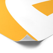 行くぞ!オレンジ色の渦巻き ポスター (角)