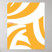 行くぞ!オレンジ色の渦巻き ポスター (正面)