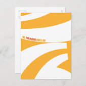 行くぞ！オレンジ色の渦巻き ポストカード (正面/裏面)