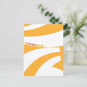 行くぞ！オレンジ色の渦巻き ポストカード (スタンド正面)