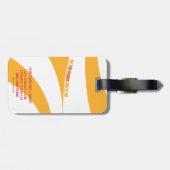 行くぞ！オレンジ色の渦巻き ラゲッジタグ (裏面横)