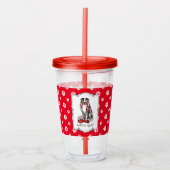 行くぞ!オーストラリア羊飼い(ブルーメルルタン/w 1) アクリルタンブラー (正面)