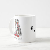 行くぞ！オーストラリア羊飼い（ブルーメルルタン/w 1） コーヒーマグカップ (正面左)