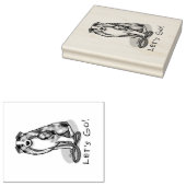 行くぞ!オーストラリア羊飼い(ブルーメルルタン/w 1) ラバースタンプ (押印)