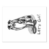 行くぞ!オーストラリア羊飼い(ブルーメルルタン/w 1) ラバースタンプ (インプリント)