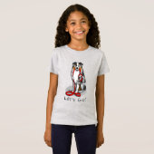 行くぞ!オーストラリア羊飼い(ブルーメルルタン/w 1) tシャツ (正面フル)