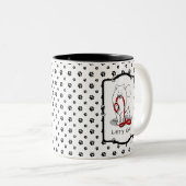 行くぞ!サモエード&リーシュ ツートーンマグカップ (正面右)