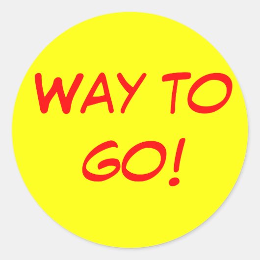 行くぞ！ステッカー ラウンドシール (正面)