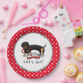行くぞ！ダシュントおもしろい犬 ペーパープレート (パーティー)