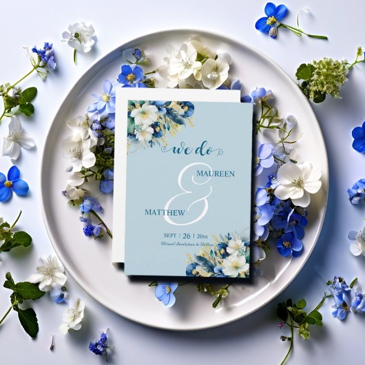 行くぞ!ダスティブルー金ゴールドグリッターフローラ セーブザデート