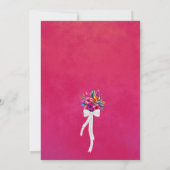 行くぞ！トロピカラフルカルフローラ結婚ブーケ 招待状 (裏面)