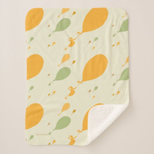 行くぞ！バルーンの輪郭パターン シェルパブランケット (正面)