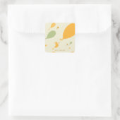 行くぞ!バルーンの輪郭パターン スクエアシール (バッグ)