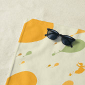 行くぞ！バルーンの輪郭パターン ビーチタオル (インサイチュ)