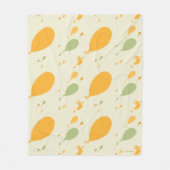 行くぞ!バルーンの輪郭パターン フリースブランケット (正面)