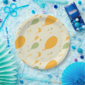 行くぞ！バルーンの輪郭パターン ペーパープレート (パーティー)