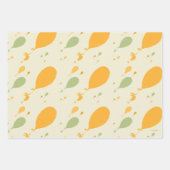 行くぞ！バルーンの輪郭パターン ラッピングペーパーシート (正面3)