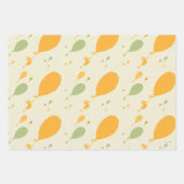 行くぞ！バルーンの輪郭パターン ラッピングペーパーシート (正面2)