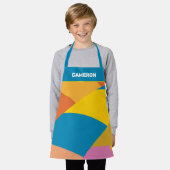 行くぞ！バロカラフルーストライプン エプロン (着用した状態)