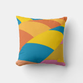 行くぞ!バロカラフルーストライプン クッション (正面)