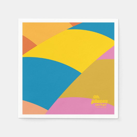 行くぞ！バロカラフルーストライプン スタンダードカクテルナプキン (正面)