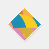 行くぞ！バロカラフルーストライプン スタンダードカクテルナプキン (角)