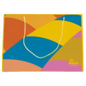 行くぞ！バロカラフルーストライプン ラージペーパーバッグ (正面)