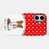行くぞ!パピロン(白&赤)犬かわいい Case-Mate iPhoneケース (裏面 (横))