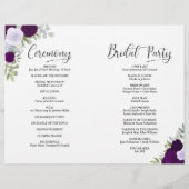 行くぞ!パープルボホバラDIYフォールド結婚式 プログラム (裏面)