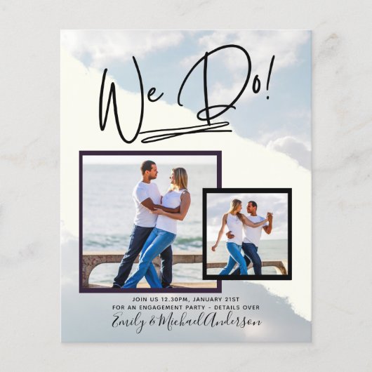 行くぞ!フォト婚約パーティ招待状予算 (正面)