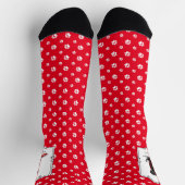 行くぞ!ブラックラボラブラドールレトリバーカワイイ ソックス (上部)