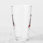 行くぞ!ブラックラボラブラドールレトリバーカワイイ タンブラーグラス (左)