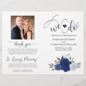 行くぞ！ブルーボホバラDIYフォールド結婚式 プログラム (正面)