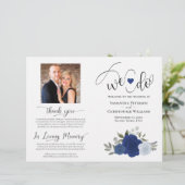 行くぞ!ブルーボホバラDIYフォールド結婚式 プログラム (スタンド正面)