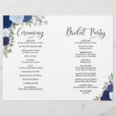 行くぞ！ブルーボホバラDIYフォールド結婚式 プログラム (裏面)