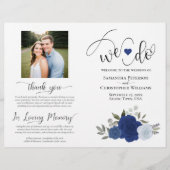 行くぞ！ブルーボホバラDIYフォールド結婚式 プログラム (正面)