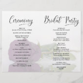 行くぞ!プラムパープルバラDIYフォールド結婚式 プログラム (裏面)