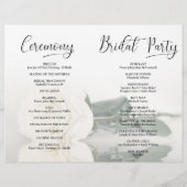 行くぞ！ホワエレガントイトローズDIYフォールド結婚式 プログラム (裏面)