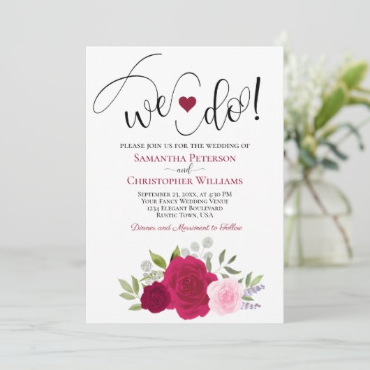 行くぞ！マゼンエレガントタ&ピンクローゼズボホ結婚ズ 招待状 (スタンド正面)