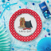 行くぞ!ヨークシャーテリアー(ヨークシャーテリア)ドッグウィリーシュ ペーパープレート (パーティー)